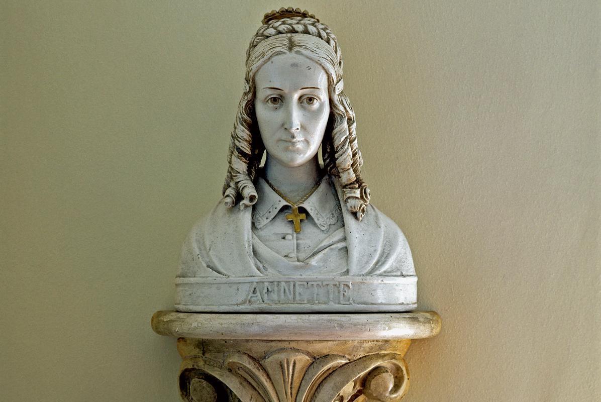 Bust of Annette von Droste-Hülshoff by Anton Rüller at the Meersburg Prince's Little House