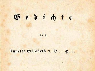 Titelblatt der Gedichte von Annette Elisabeth von Droste-Hülshoff, 1838